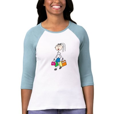 Girl Shopping Shirt by stick_figures