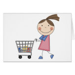 Girl Shopping T-shirts and Gifts Card