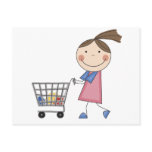 Girl Shopping T-shirts and Gifts postcards