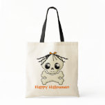 Girl Skull Halloween Treat Bag