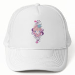 girl.skull trucker hat