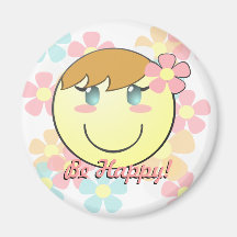 Girl Smiley Magnet