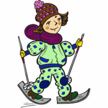 Girl Snow Skiing 2 Acrylic Cut Out