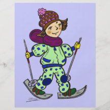 Girl Snow Skiing 2 Flyers