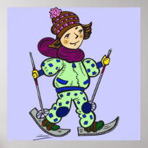 Girl Snow Skiing 2 Posters