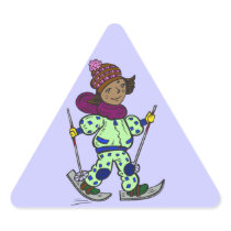 Girl Snow Skiing