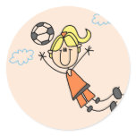 Girl Soccer Jump Tshirts and Gifts stickers