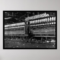 Girl Spinner in a Cotton Mill in Roanoke, VA 1911