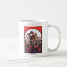 Girl Stealing Apple From Krampus Coffee Mugs
