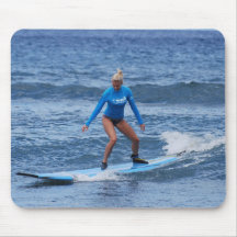 Girl Surfer Mouse Pad