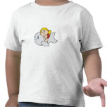 Girl Swimming with Dolphin t-shirts