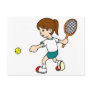 Girl Swings Tennis Racquet Post Card