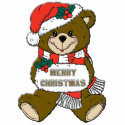 Girl Teddy Bear Christmas Ornament photo sculptures
