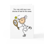 Girl Tennis Player Customisable Card