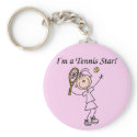 Girl Tennis Star T-shirts and Gifts keychains