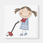 Girl Vacuuming Tshirts and Gifts Magnets