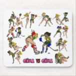 Girl Vs. Girl Hockey Mouse Pad mousepads