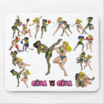 Girl Vs. Girl Kick Boxing Mouse Pad mousepads