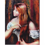 Girl When Combing,  By Pierre-Auguste Renoir photo sculptures