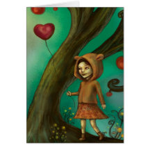 Girl Who Loves Lemurs Card