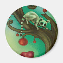 Girl Who Loves Lemurs Fridge Magnets