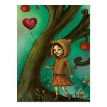 Girl Who Loves Lemurs Post Card