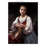 Girl with a Basque Drum by Bouguereau Card