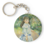 Girl with a Hoop by Pierre Auguste Renoir keychains