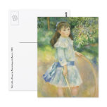 Girl with a Hoop by Pierre Auguste Renoir postcards