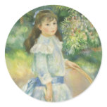 Girl with a Hoop by Pierre Auguste Renoir stickers