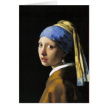 Girl With a Pearl Earring Greeting Cards