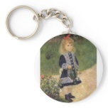 Girl with a Watering Can by Pierre Auguste Renoir keychains