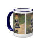 Girl with a Watering Can by Pierre Auguste Renoir mugs
