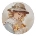 Girl with Baby Ducks stickers