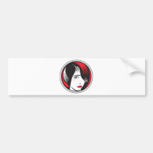 Girl witH BLUE EYES Bumper Sticker
