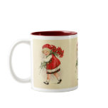 Girl with Christmas Flowers mugs