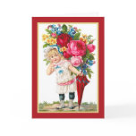 Girl With Flowers cards