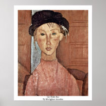 Girl With Hat By Modigliani Amedeo Posters