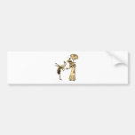 Girl with Parosol and Crane Bumper Sticker