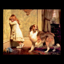 Girl with Pet Sheltie: "A Special Pleader" posters