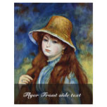 Girl With Straw Hat By Pierre-Auguste Renoir flyers