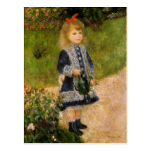 Girl with Watering Can Postcard