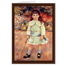 Girl With Whip By Pierre-Auguste Renoir Card