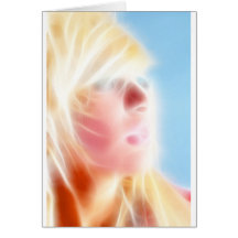GirlFace 2 Greeting Card