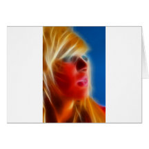 GirlFace 3 Greeting Card