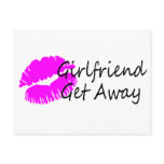 Girlfriend Get Away (Pink Kiss) Post Card