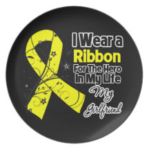 Girlfriend Hero in My Life Sarcoma Awareness Plates