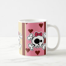 girlie skull coffee mugs