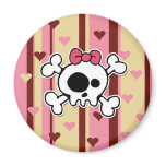 girlie skull magnets