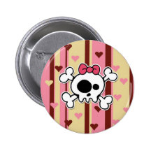 girlie skull pins